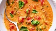 Slow Cooker Creamy Tomato Lentil Soup