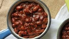 Slow Cooker Maple Bourbon Baked Beans
