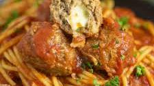 Slow Cooker Mozzarella Stuffed Meatballs