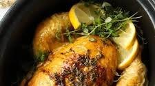 Slow Cooker Roast Chicken {with Lemon & Herb Butter}