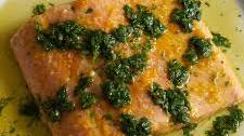 Slow Roasted Salmon with Citrus Salsa Verde