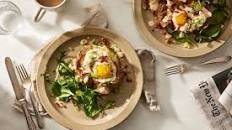 Smashed Potatoes With Bacon & Eggs