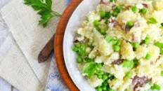 Smashed Potatoes with Peas, Parmesan, Parsley and Pepper