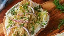 Smoked Herring on Toast With Cream Cheese