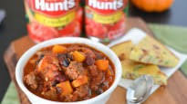 Smoky Chipotle Butternut and Sausage Chili