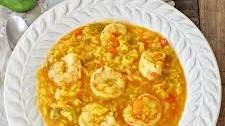Spanish Arroz Caldoso with Shrimp