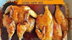 Spatchcocked Sriracha Glazed Cornish Hens