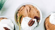 Spiced Chocolate Mousse With Maple Whipped Topping & Candied Pecans