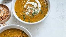 Spiced lentil & butternut squash soup