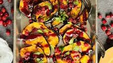 Spicy Acorn Squash with Cranberries