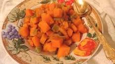 Spicy Butternut Squash Cubes in Stir Fry