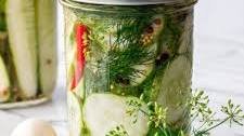 Spicy Garlic Dill Refrigerator Pickles