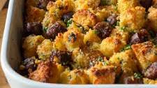 Spicy Jalapeño and Cheddar Cornbread Stuffing with Sausage