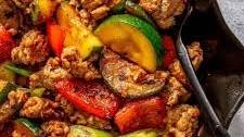 Spicy Sausage and Zucchini Skillet
