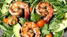Spicy Shrimp with Avocado and Arugula Salad Recipe