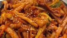 Spicy Stir Fried Squid (Ojingeo Bokkeum)