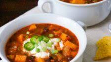 Spicy Sweet Potato & Black Bean Chili
