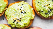 Spicy Sweet Potato Crostini with Avocado