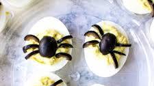 Spider Deviled Eggs