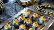 Spider Web Deviled Eggs