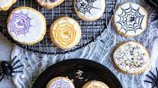 Spider Web Halloween Sugar Cookies