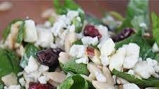 Spinach and Orzo Salad with Cranberries and Almonds