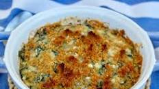 Spinach Casserole with Feta and Crunchy Topping