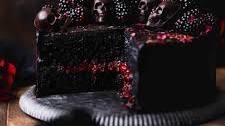 Spooky Black Velvet Halloween Cake