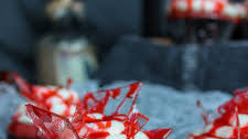 Spooky Broken Glass Red Velvet Cupcakes