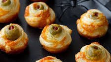 Spooky Eyeball Olive Puffs