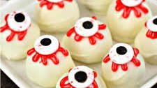 Spooky Eyeball Red Velvet Cake Balls