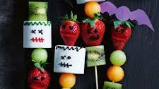 Spooky fruit kebabs recipe