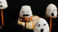 Spooky Ghost Pumpkin Spice Cake Pops