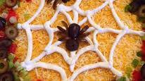 Spooky Halloween Seven Layer Taco Dip