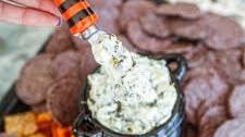 Spooky Spinach and Artichoke Halloween Dip Recipe (adapted from a Pampered Chef recipe)