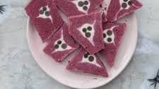 Spooky Strawberry Frozen Yoghurt Bark