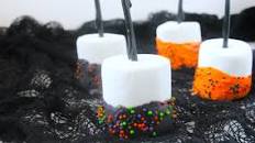 Sprinkle Dipped Halloween Marshmallow Pops
