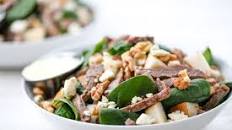 Steak Salad with Walnut, Pear, and Blue Cheese no cooking required