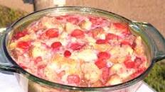 Strawberries and Cream Bread Pudding