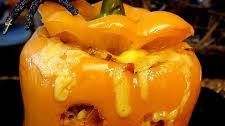 Stuffed Jack-O'-Lantern Bell Peppers