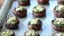 Stuffed Mushrooms with Spinach and Parmesan