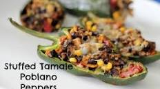Stuffed Tamale Poblano Peppers