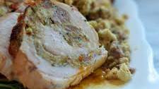 Stuffed Turkey Breast with Sausage & Herbs
