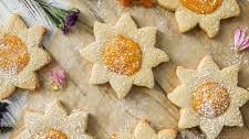 Summer Solstice Sun Cookies with Lemon Curd