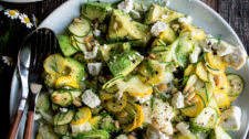 Summer Squash Salad with Avocado & Pine Nuts