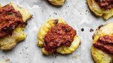 Sun-Dried Tomato Pesto with Smashed Potatoes