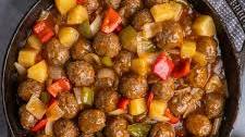 Sweet and Sour Meatballs with Pineapple