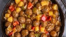Sweet and Sour Meatballs with Pineapple
