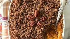 Sweet Potato Casserole with Candied Pecan Crumble