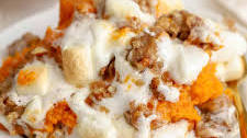 Sweet Potato Casserole with Marshmallows and Streusel